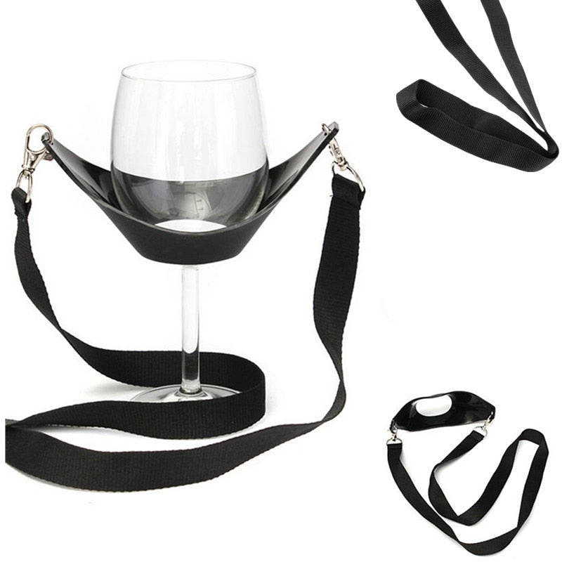 Hands-Free Wine Glass Holder Necklace Lanyard by HitMyNeed