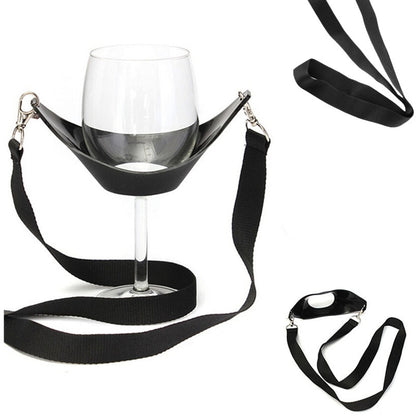 Hands-Free Wine Glass Holder Necklace Lanyard by HitMyNeed