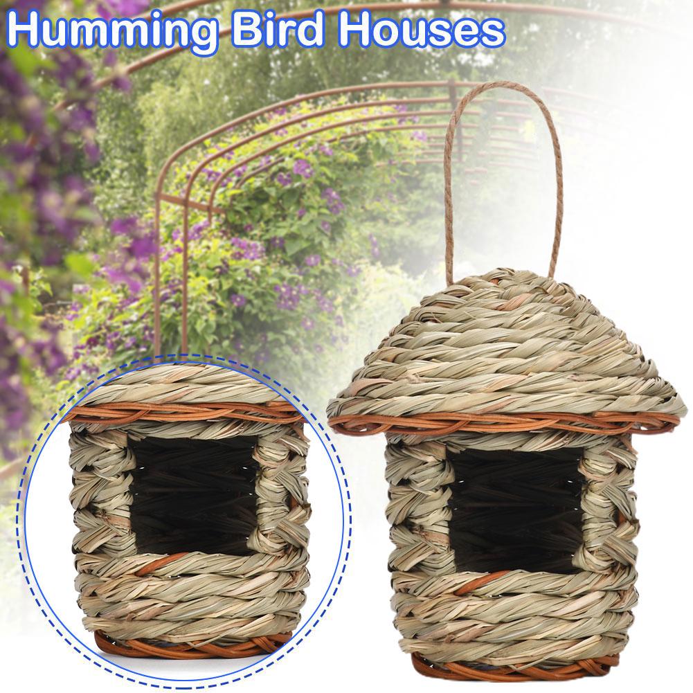 Handwoven Straw Hanging Bird Nest for Gardens by HitMyNeed