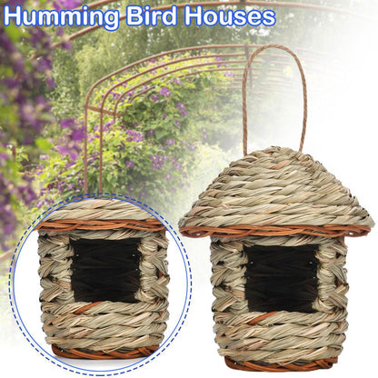 Handwoven Straw Hanging Bird Nest for Gardens by HitMyNeed