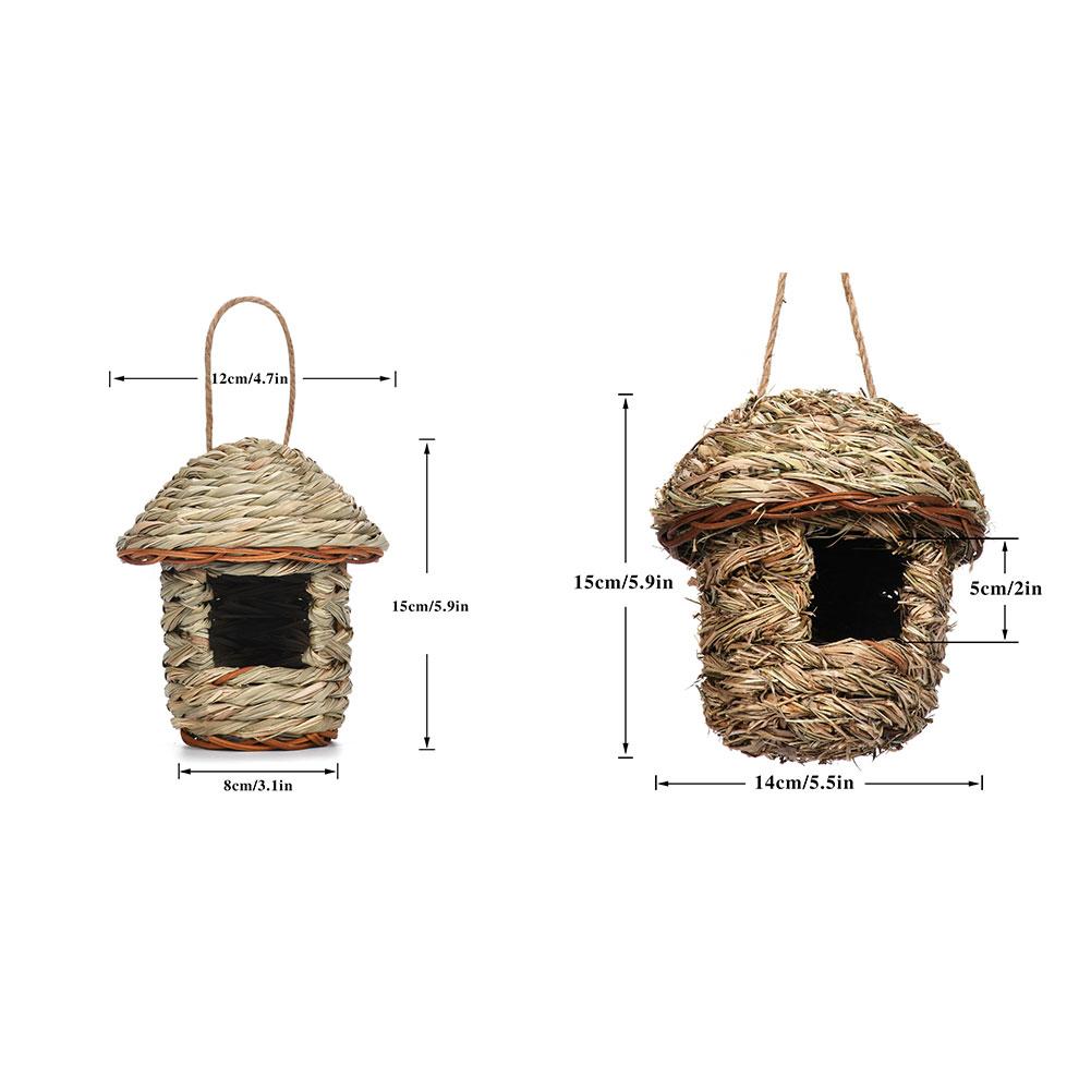 Handwoven Straw Hanging Bird Nest for Gardens by HitMyNeed