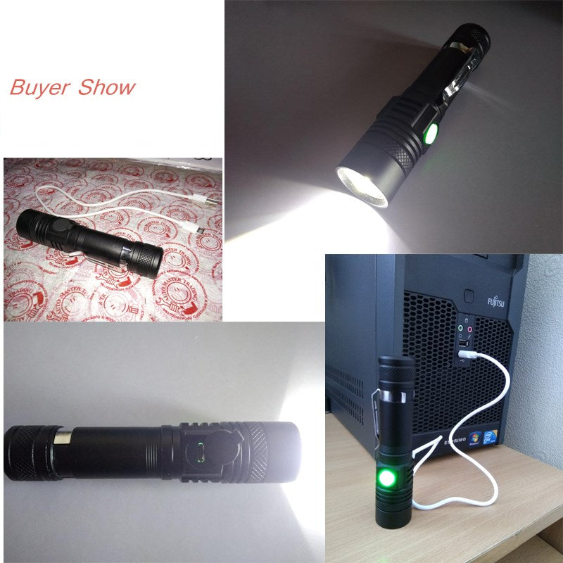 Handy Zoomable Rechargeable LED Flashlight by HitMyNeed