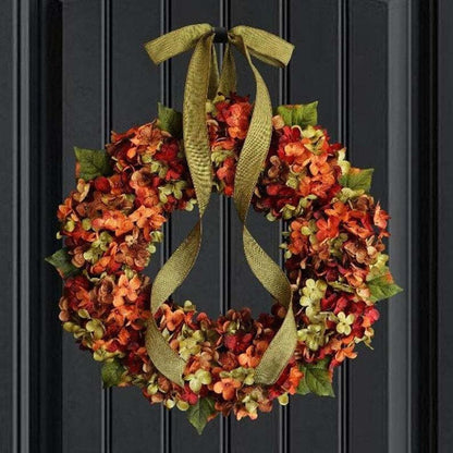 Hanging Artificial Autumn Door Wreath 30cm by HitMyNeed