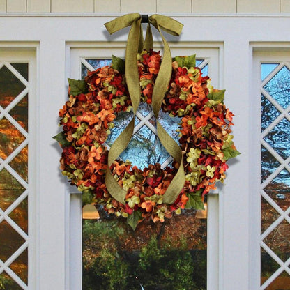 Hanging Artificial Autumn Door Wreath 30cm by HitMyNeed