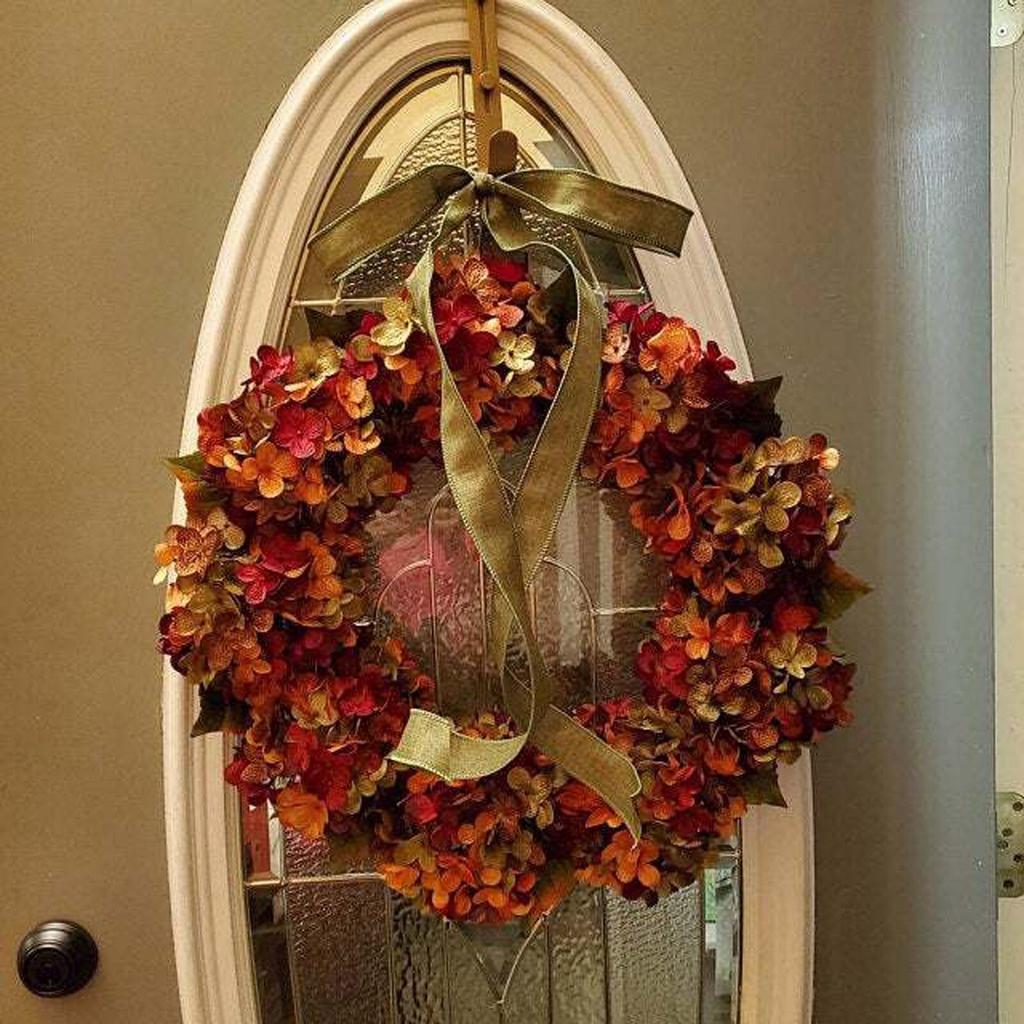 Hanging Artificial Autumn Door Wreath 30cm by HitMyNeed
