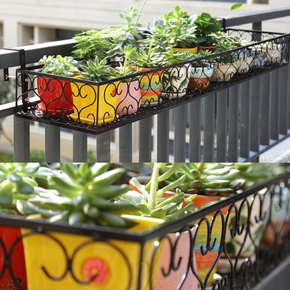 Hanging Balcony Railing Planter with Secure Screw Mount by HitMyNeed