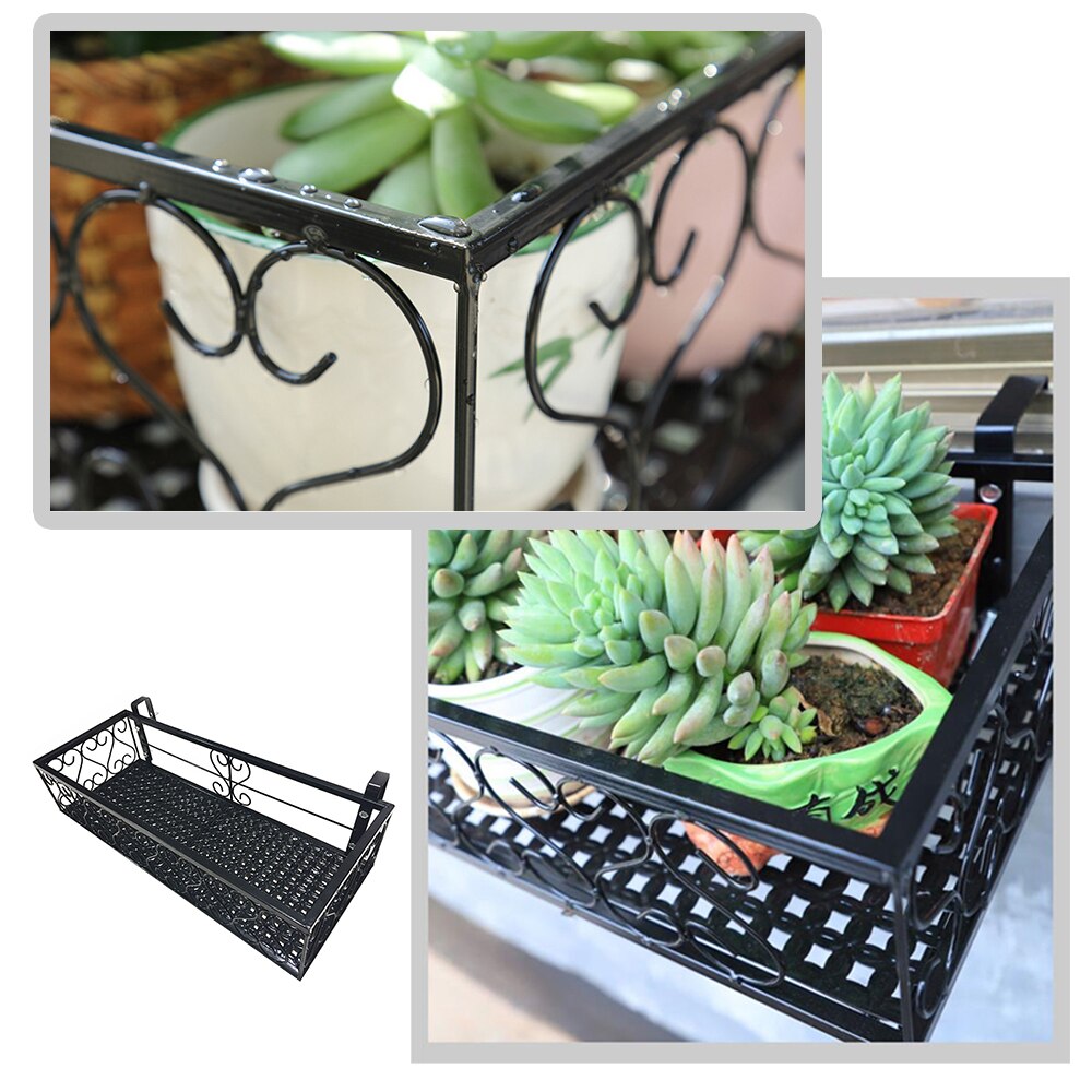 Hanging Balcony Railing Planter with Secure Screw Mount by HitMyNeed