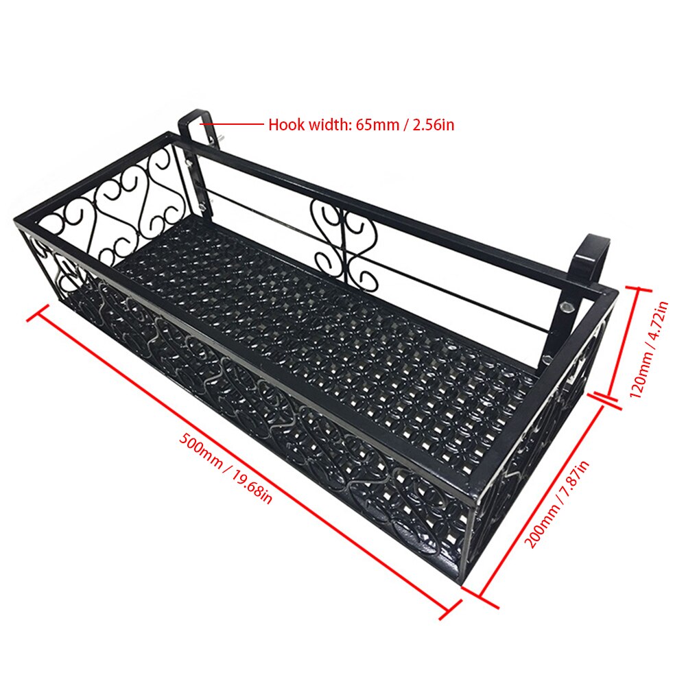 Hanging Balcony Railing Planter with Secure Screw Mount by HitMyNeed