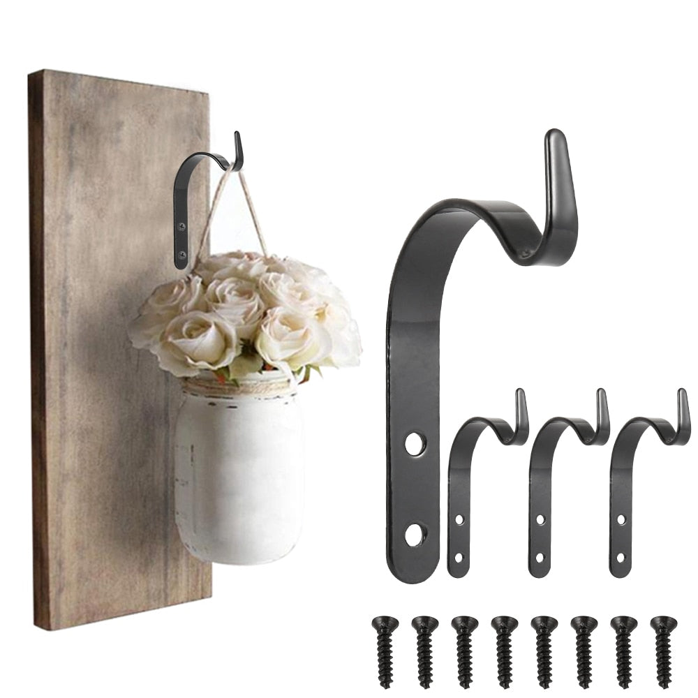 Hanging Basket Hooks Wall Mount Set (10 Pack) by HitMyNeed