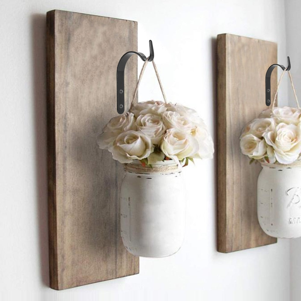 Hanging Basket Hooks Wall Mount Set (10 Pack) by HitMyNeed