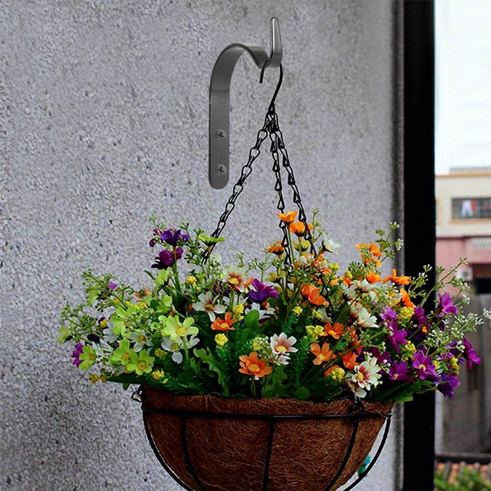 Hanging Basket Hooks Wall Mount Set (10 Pack) by HitMyNeed