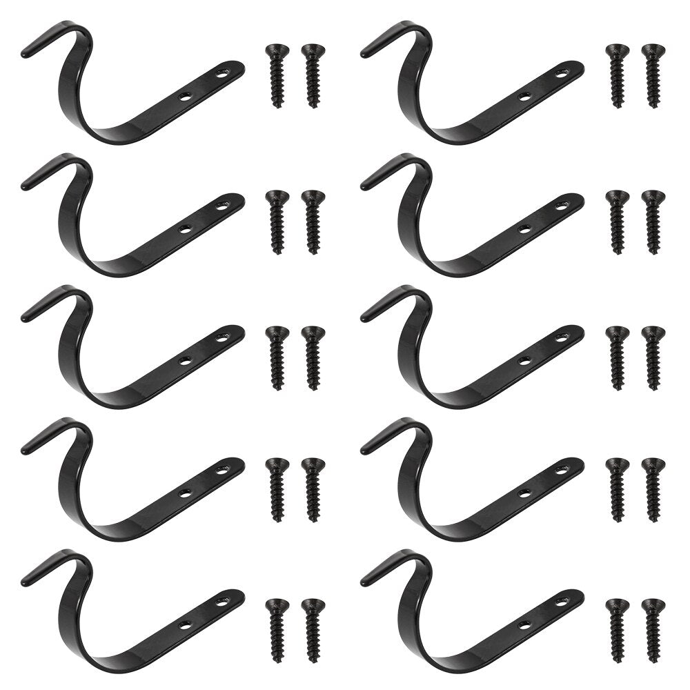 Hanging Basket Hooks Wall Mount Set (10 Pack) by HitMyNeed