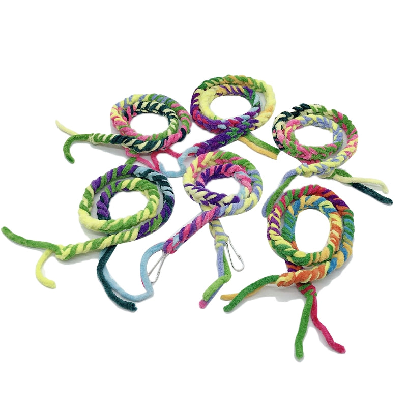 Hanging Cotton Bird Rope Perch with Hooks by HitMyNeed