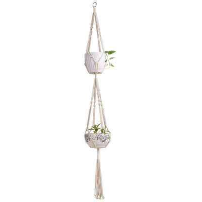 Hanging Double Macrame Plant Hanger, 180cm by HitMyNeed