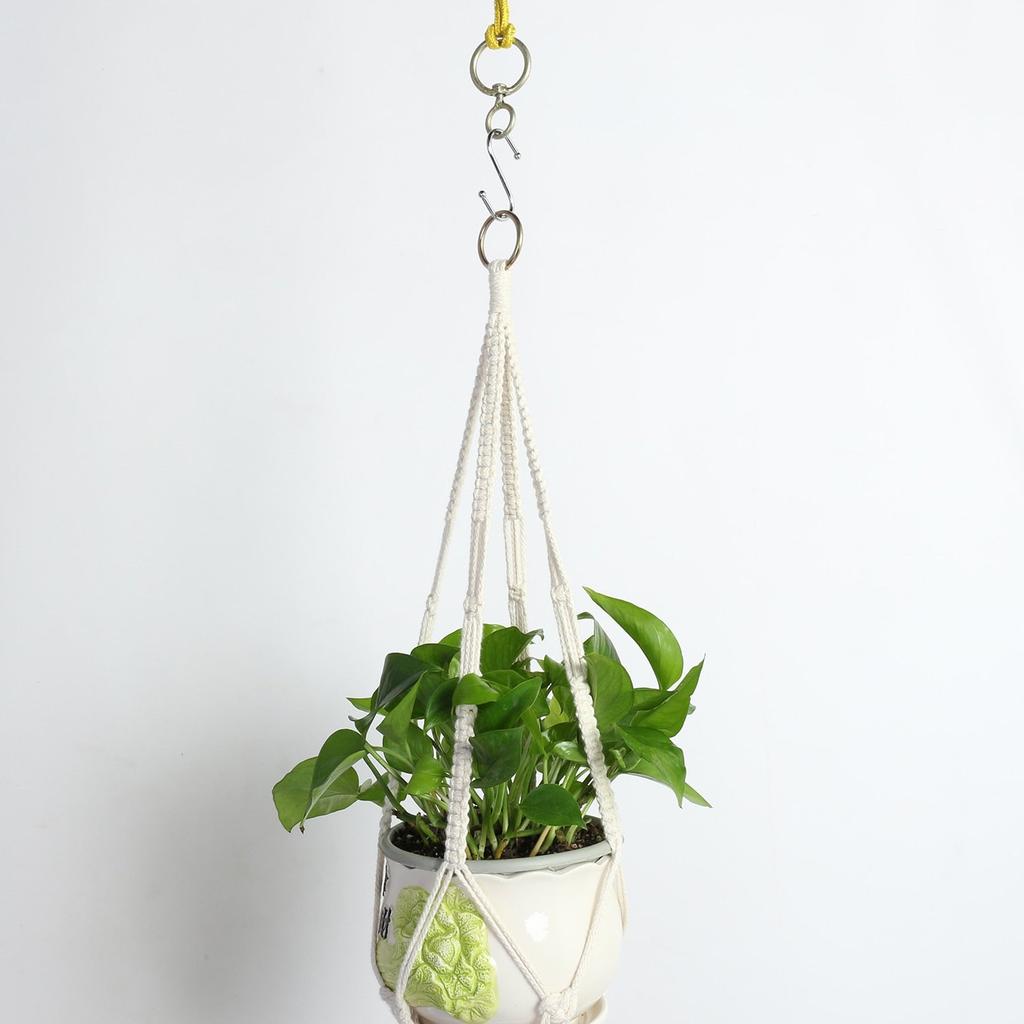Hanging Double Macrame Plant Hanger, 180cm by HitMyNeed