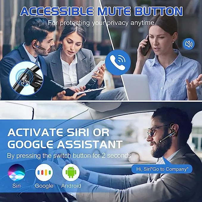 Hanging Ear Bluetooth 5.1 Single Ear Business Headset by HitMyNeed