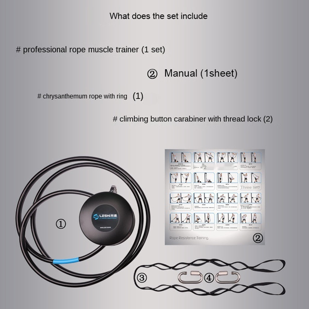Hanging Endless Rope Trainer with Magnetic Resistance by HitMyNeed