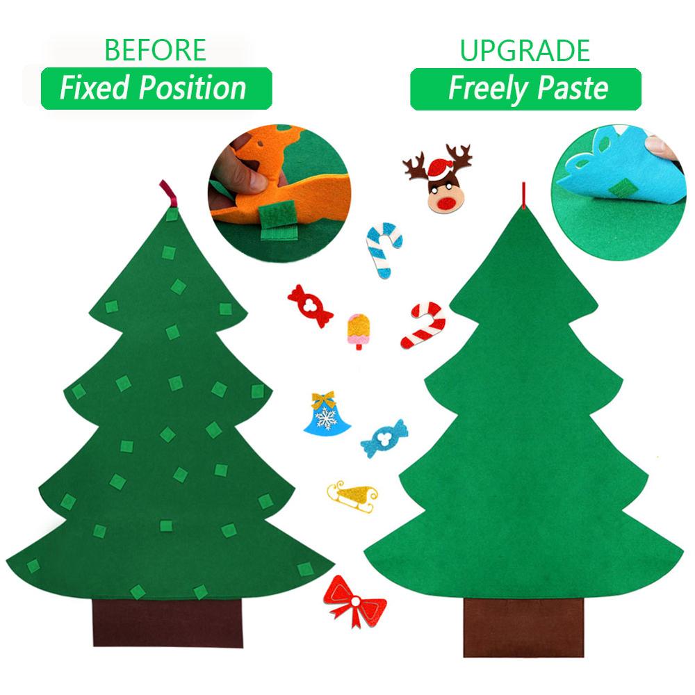 Hanging Felt Christmas Tree with 30 DIY Ornaments by HitMyNeed