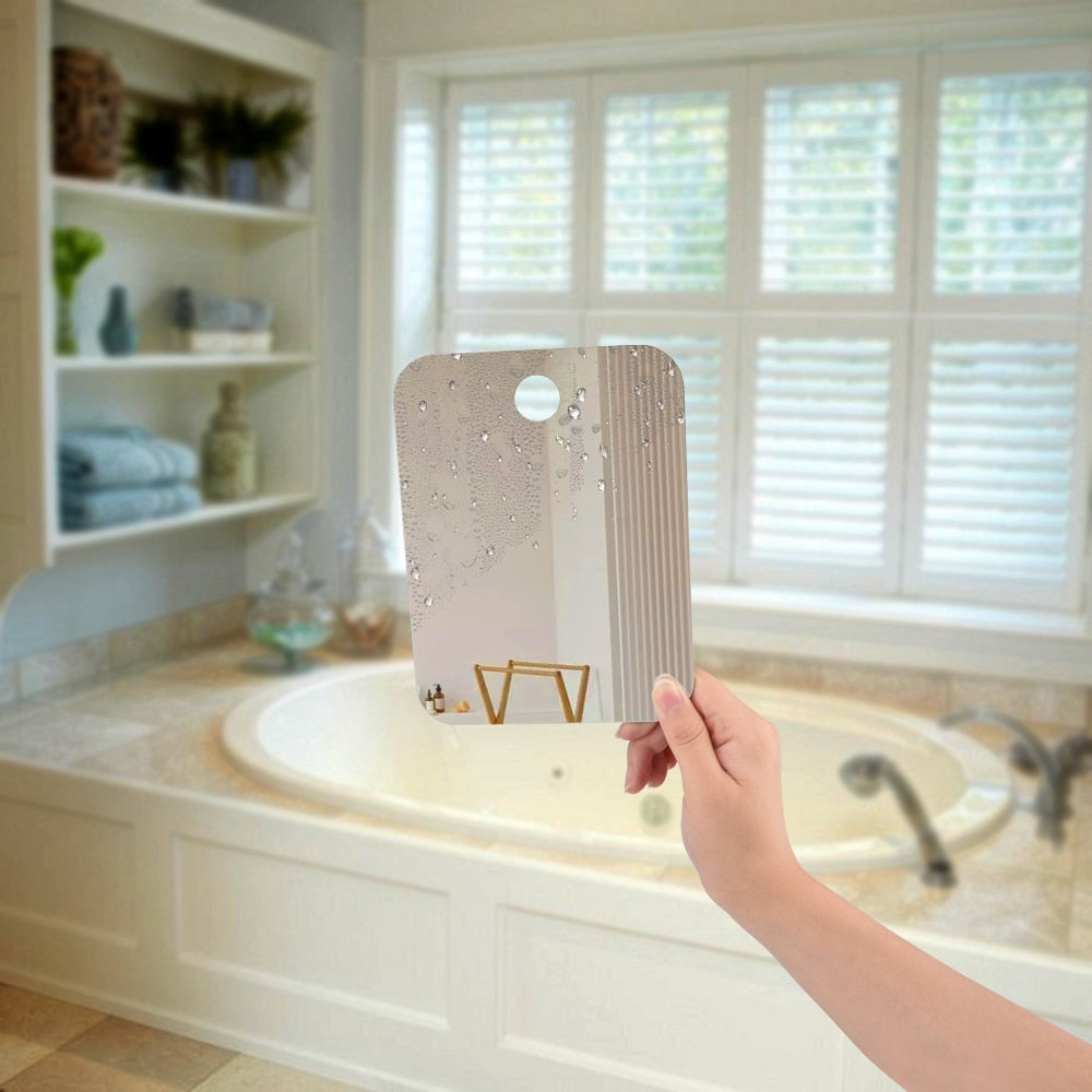 Hanging Fog Free Shower Mirror for Bathroom & Travel by HitMyNeed
