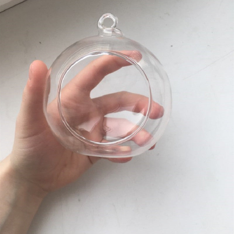 Hanging Glass Terrarium Globe Ornament 8cm by HitMyNeed