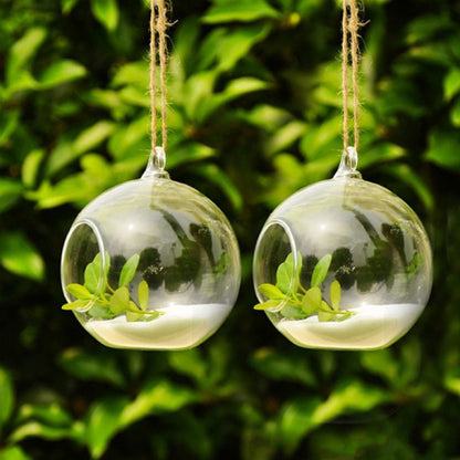 Hanging Glass Terrarium Globe Ornament 8cm by HitMyNeed