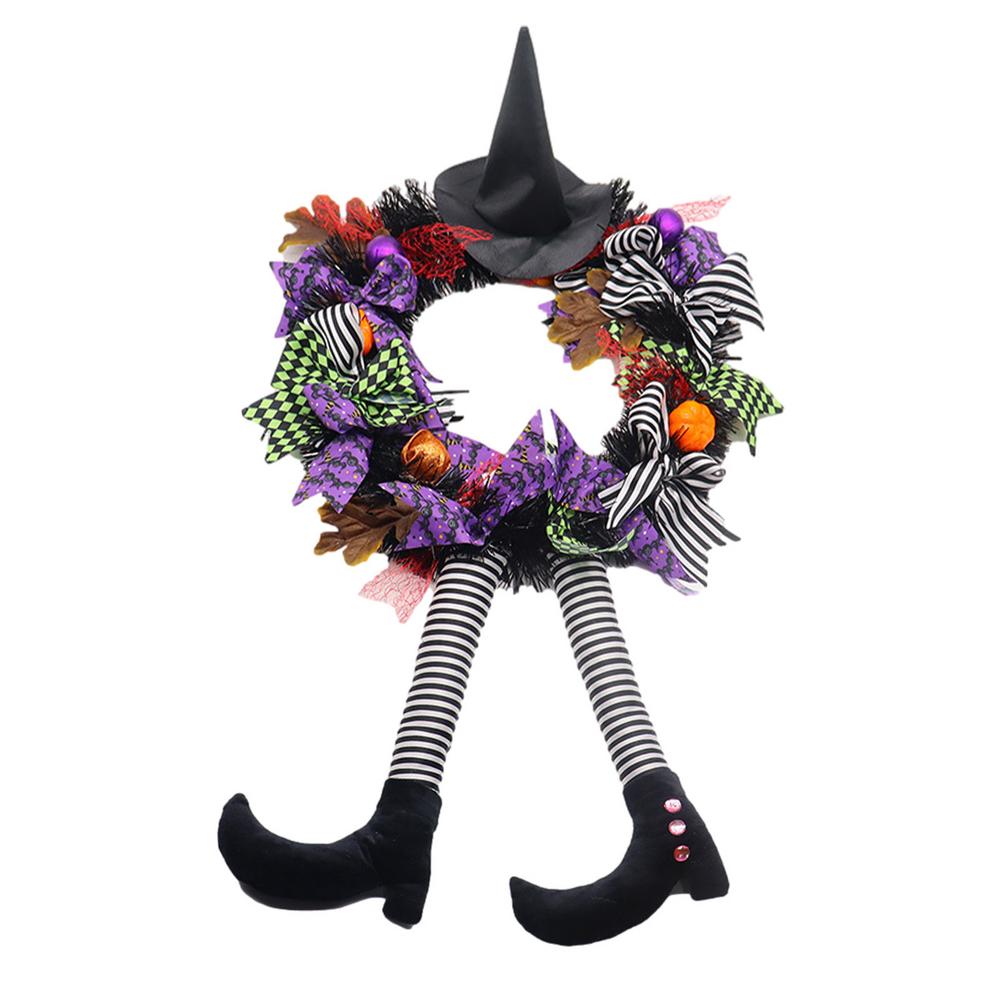 Hanging Halloween Witch Wreath Door Decor by HitMyNeed