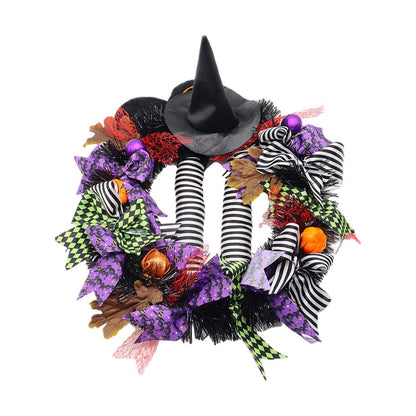 Hanging Halloween Witch Wreath Door Decor by HitMyNeed