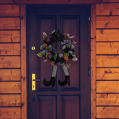 Hanging Halloween Witch Wreath Door Decor by HitMyNeed