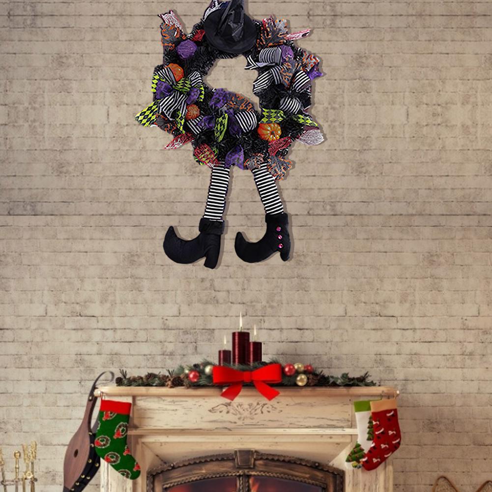 Hanging Halloween Witch Wreath Door Decor by HitMyNeed