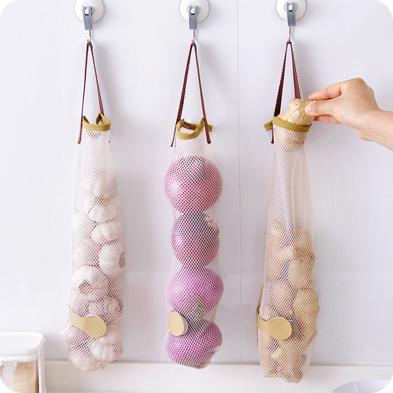Hanging Mesh Vegetable Storage Bag 11 x 48 cm by HitMyNeed