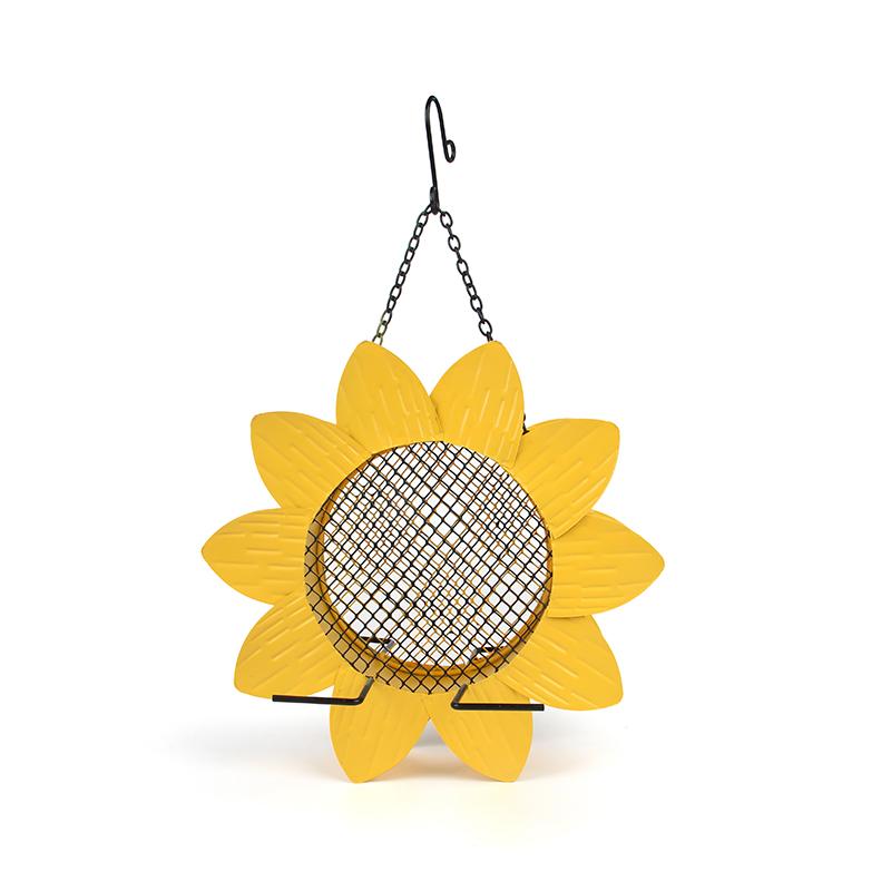 Hanging Metal Sunflower Bird Feeder by HitMyNeed