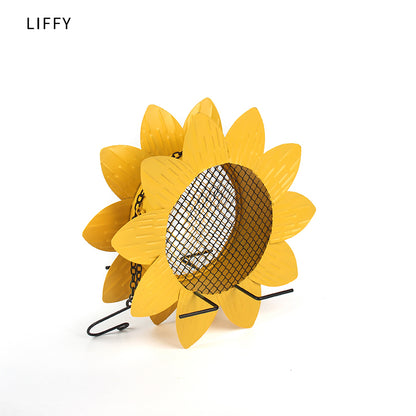 Hanging Metal Sunflower Bird Feeder by HitMyNeed
