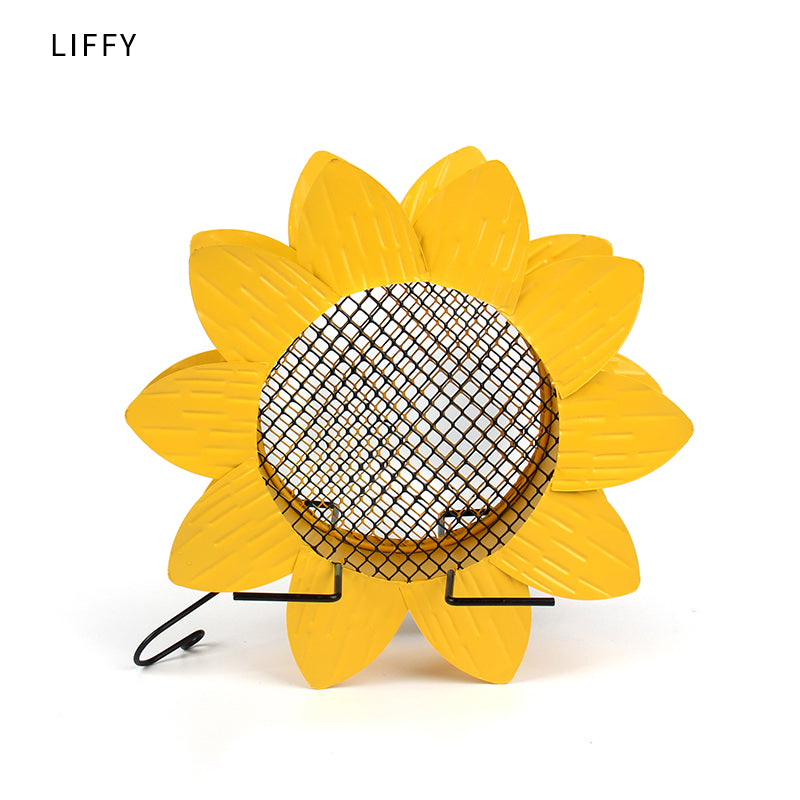 Hanging Metal Sunflower Bird Feeder by HitMyNeed