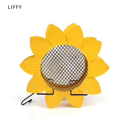 Hanging Metal Sunflower Bird Feeder by HitMyNeed