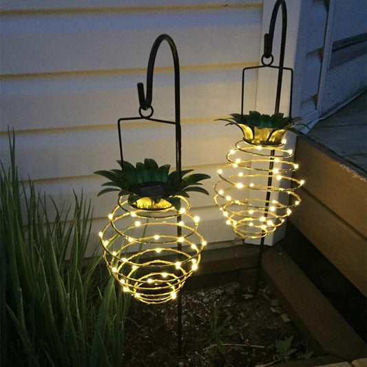 Hanging Outdoor Pineapple Solar Garden Lights by HitMyNeed