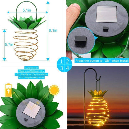 Hanging Outdoor Pineapple Solar Garden Lights by HitMyNeed