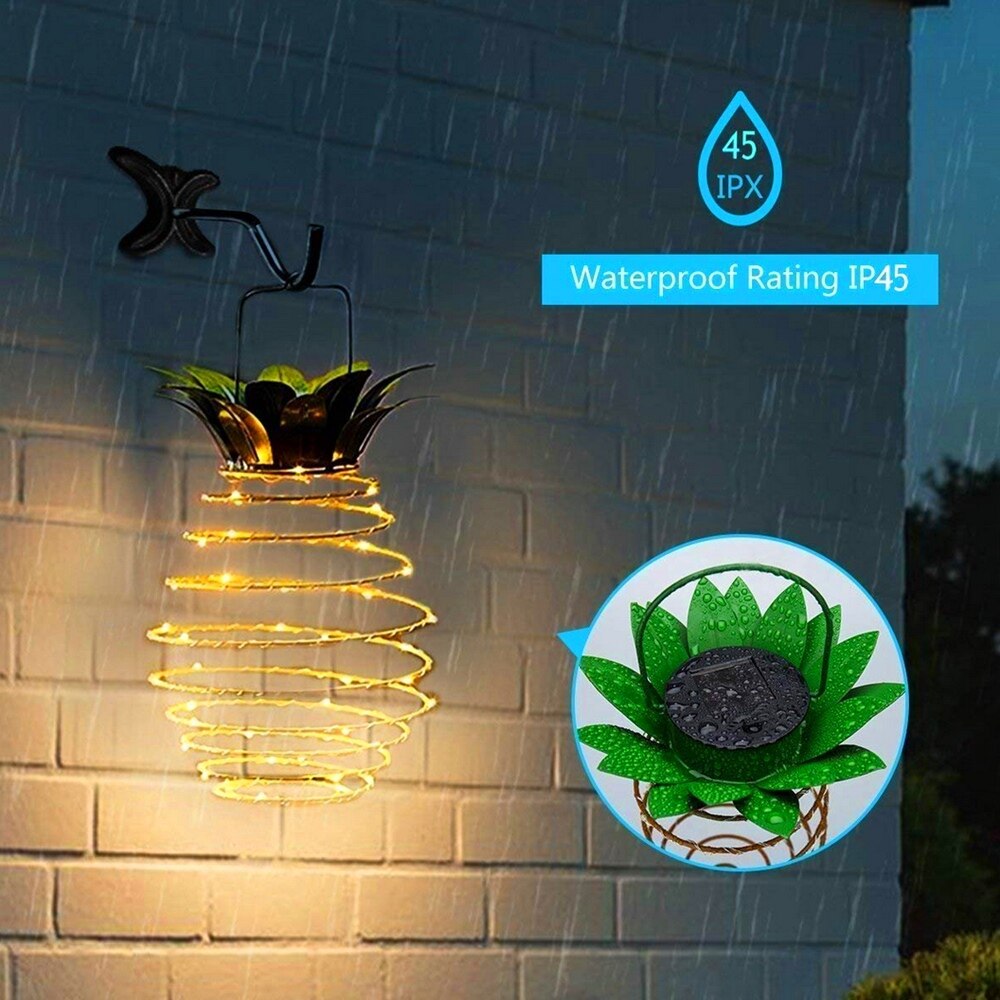 Hanging Outdoor Pineapple Solar Garden Lights by HitMyNeed