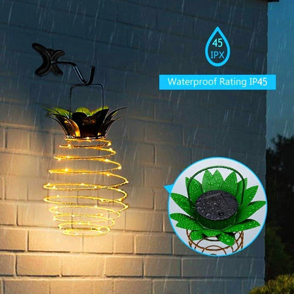 Hanging Outdoor Pineapple Solar Garden Lights by HitMyNeed