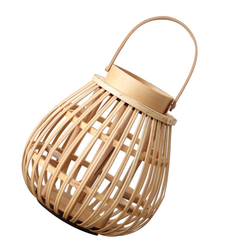 Hanging Outdoor Wicker Lantern Candle Holder by HitMyNeed