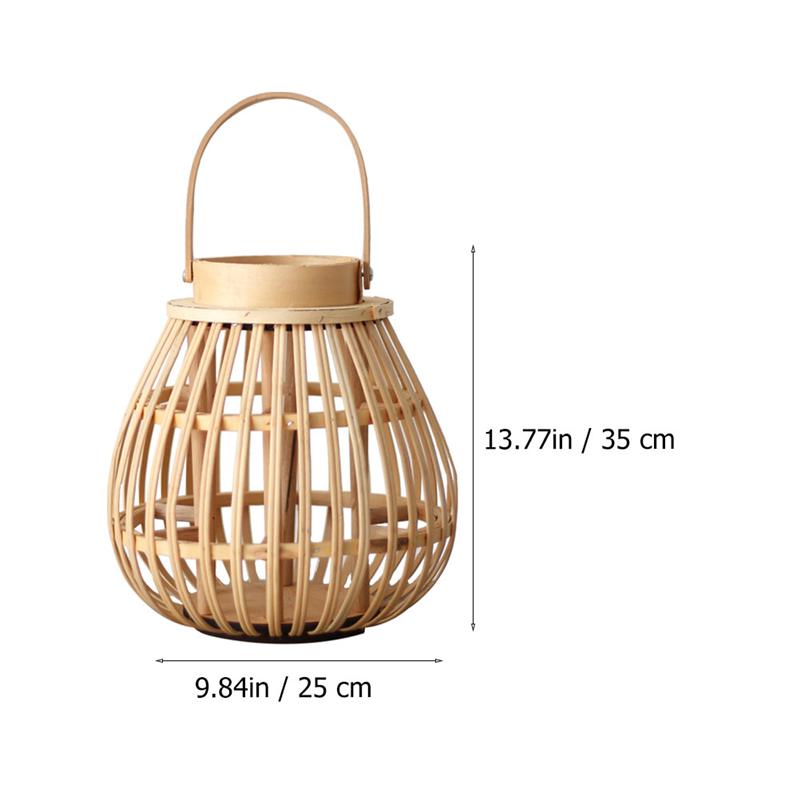 Hanging Outdoor Wicker Lantern Candle Holder by HitMyNeed