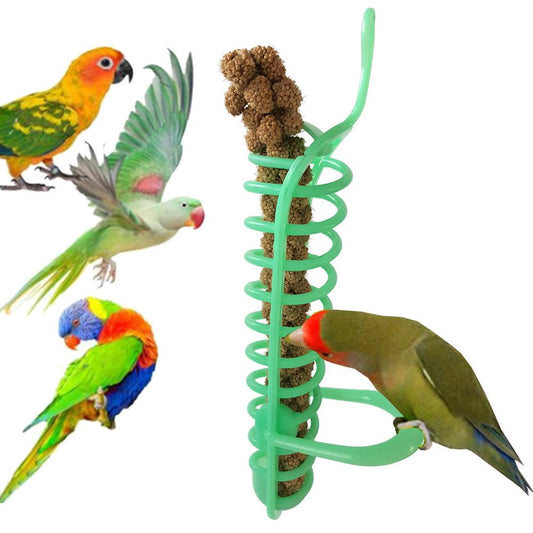 Hanging Plastic Spiral Bird Feeder with Perch by HitMyNeed