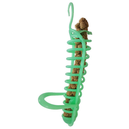 Hanging Plastic Spiral Bird Feeder with Perch by HitMyNeed