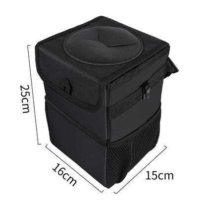 Hanging Portable Car Garbage Bin with Lid by HitMyNeed