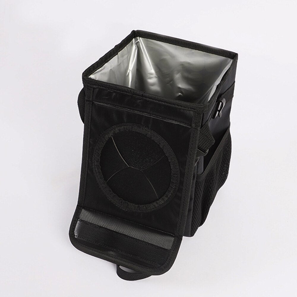 Hanging Portable Car Garbage Bin with Lid by HitMyNeed