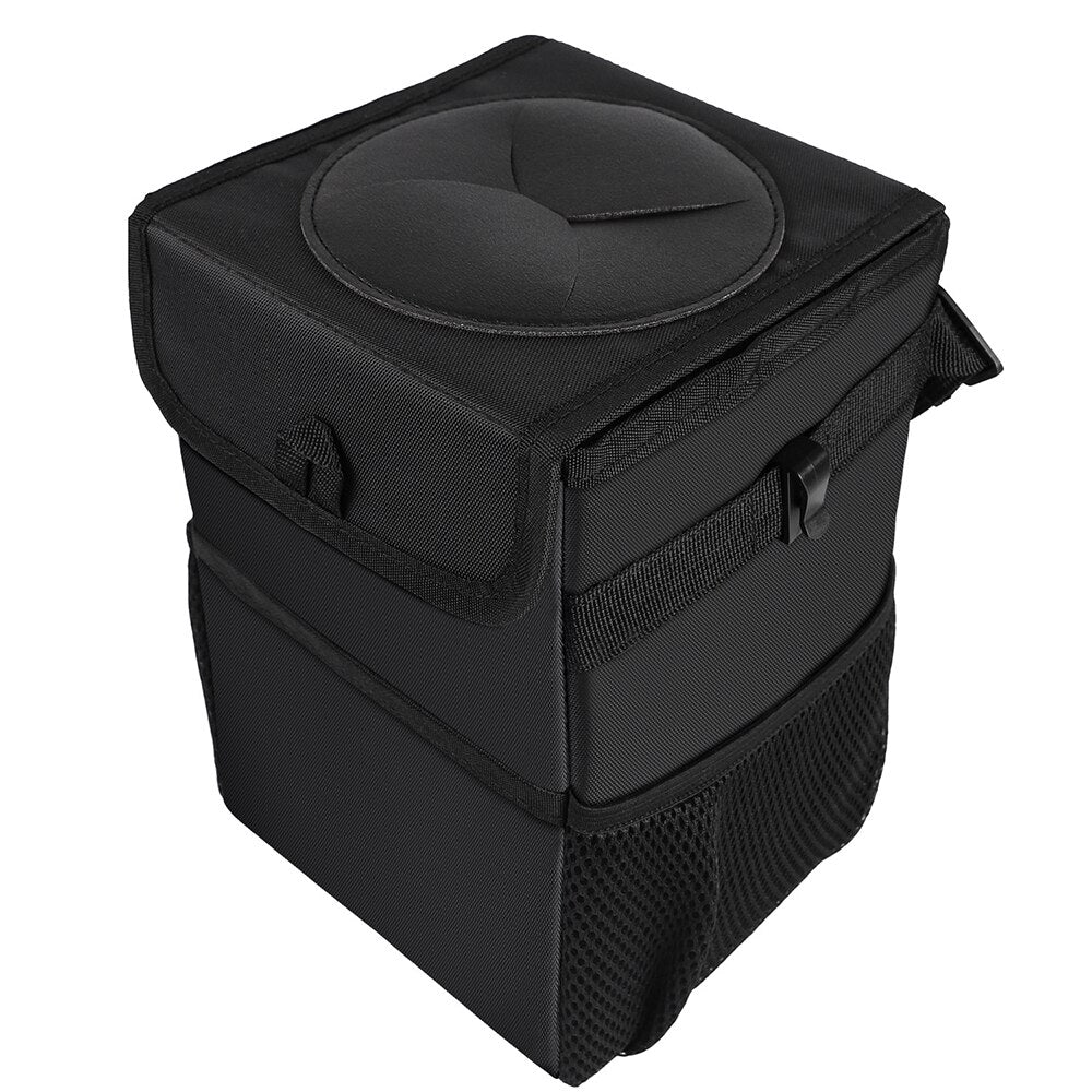 Hanging Portable Car Garbage Bin with Lid by HitMyNeed