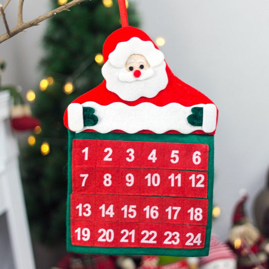 Hanging Santa Advent Calendar with 24 Pockets by HitMyNeed