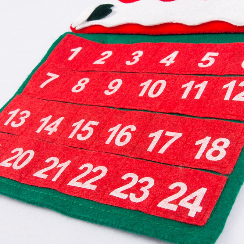 Hanging Santa Advent Calendar with 24 Pockets by HitMyNeed
