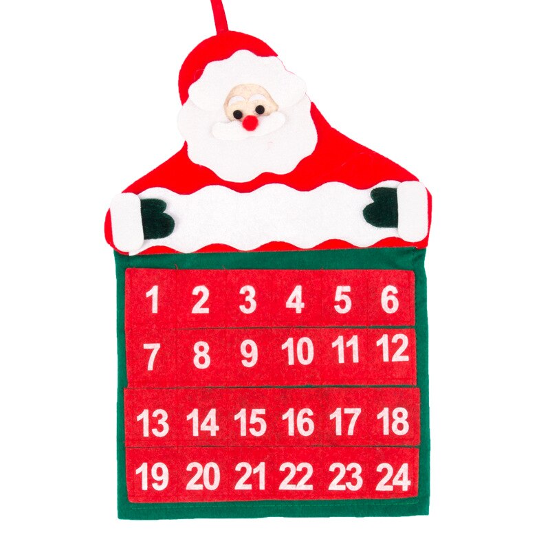Hanging Santa Advent Calendar with 24 Pockets by HitMyNeed