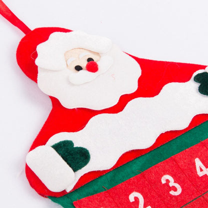 Hanging Santa Advent Calendar with 24 Pockets by HitMyNeed