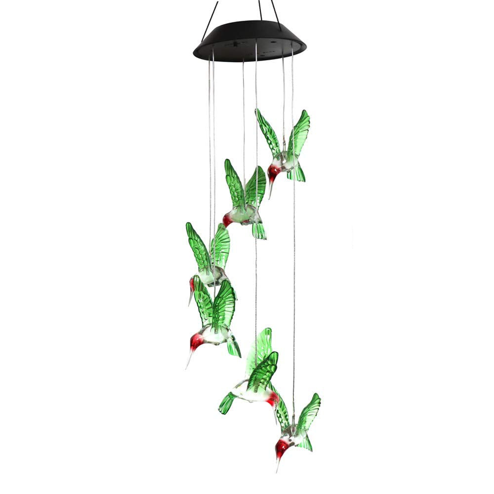 Hanging Solar Powered Hummingbird Lights by HitMyNeed